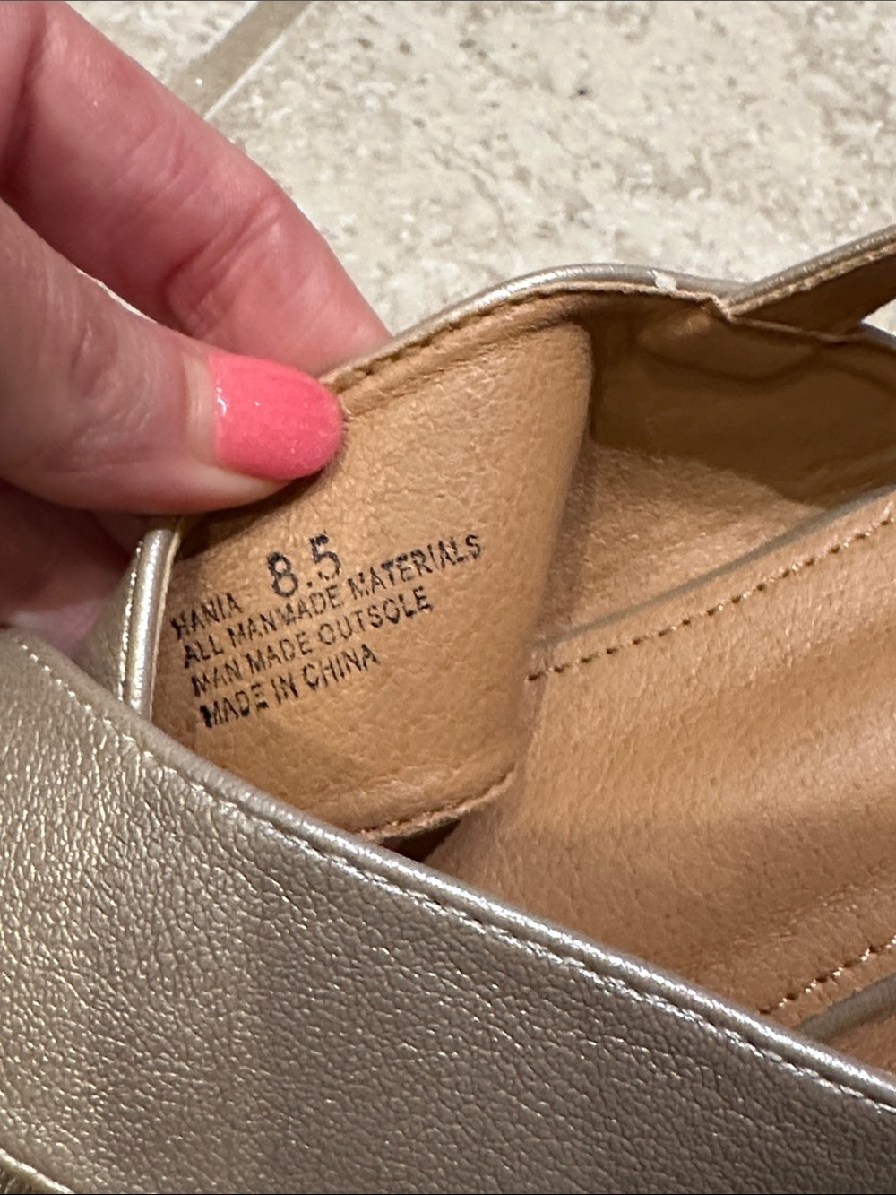 NWOT Yellow Box Metallic Taupe Cork Platform Wedges - Picture 8 of 9